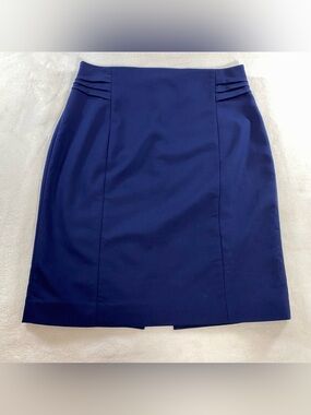 Express Navy Blue High-Waisted Pencil Skirt Lined Career Workwear Size 4